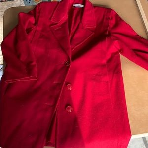 Forrani coat red 33” from shoulder to bottom 8